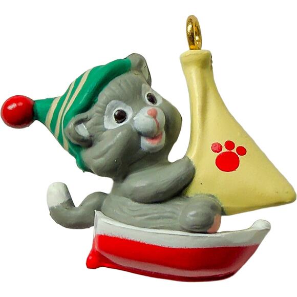 Lot of 7 Vintage 1988–1992 Hallmark Keepsake Miniature Kittens/Kitty Ornaments - Picture 6 of 15